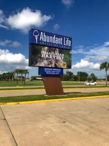 Abundant Life Large Digital Church Sign - Florida Digital Church Sign Provider