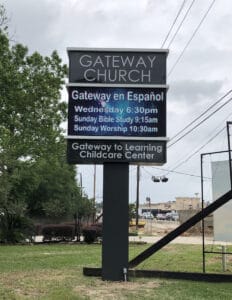 Gateway Baptist Church Sign - Florida Church Sign Provider