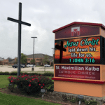 St. Maximilian Catholic Church Sign - Florida Church Sign Provider